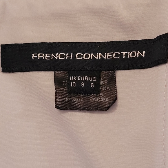 French Connection | Whisper Frill Ruffle Powder Baby Blue Strapless Dress Size 6 - Picture 7 of 10